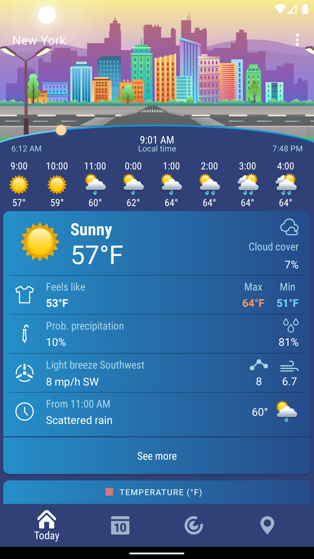 Weather XS Pro App Screen 1