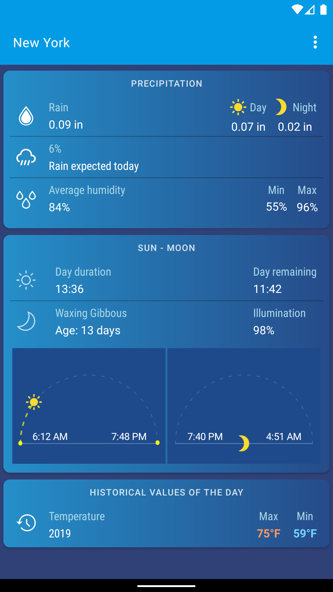 Weather XS Pro App Screen 3